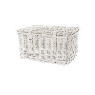 Basket - Rattan, White - 48x36x26 cm