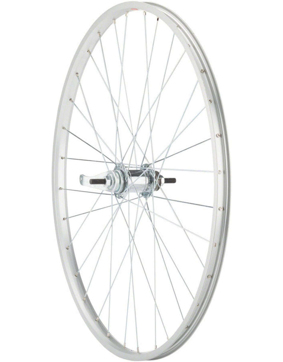 26 x 1 3 8 bicycle wheel Double Wall Rear Wheel - 26" x 1 3/8" - Coaster Brake - Silver Alloy