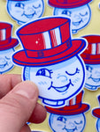 Winking Nutty Club Man Sticker