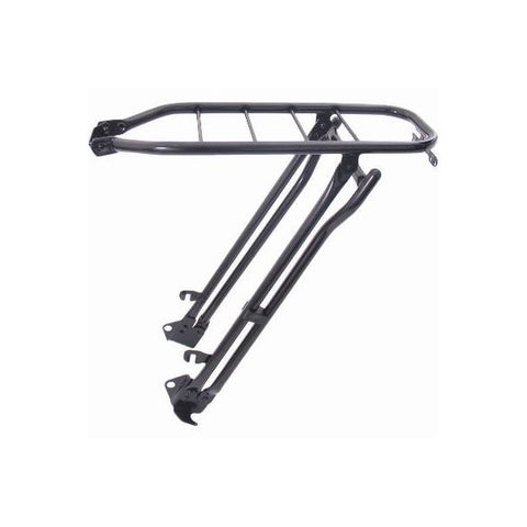 Rear Rack - 28” x 1 1/2” With Folding Stand - Black