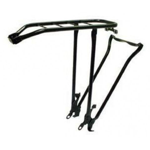 Steco Rear Rack - 24" - Black - With Folding Stand