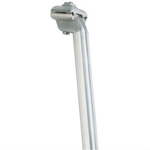 Seat Post With Integrated Clamp - Black or Silver Alloy - Various Sizes